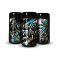 Grease Monkey Tall 100ML / 7G Labelled Miron Glass Jars - Strain Labels