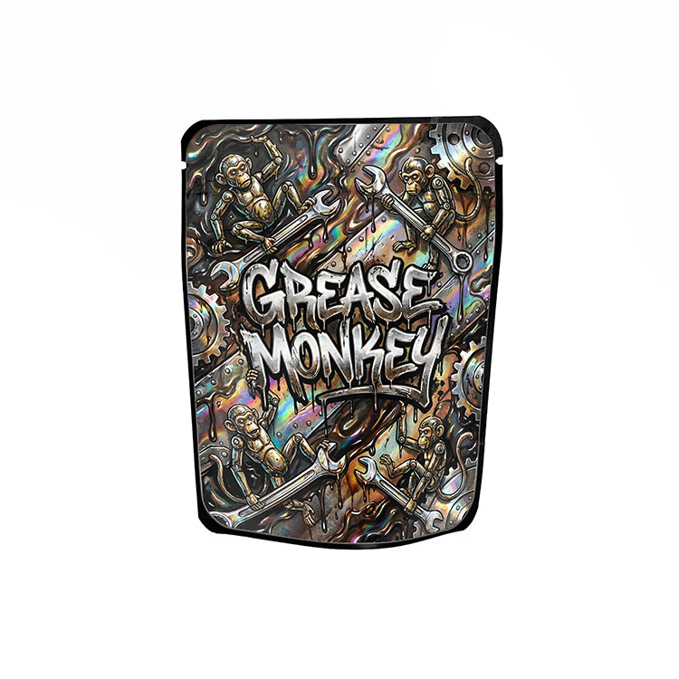 Grease Monkey Labelled Mylar Bags