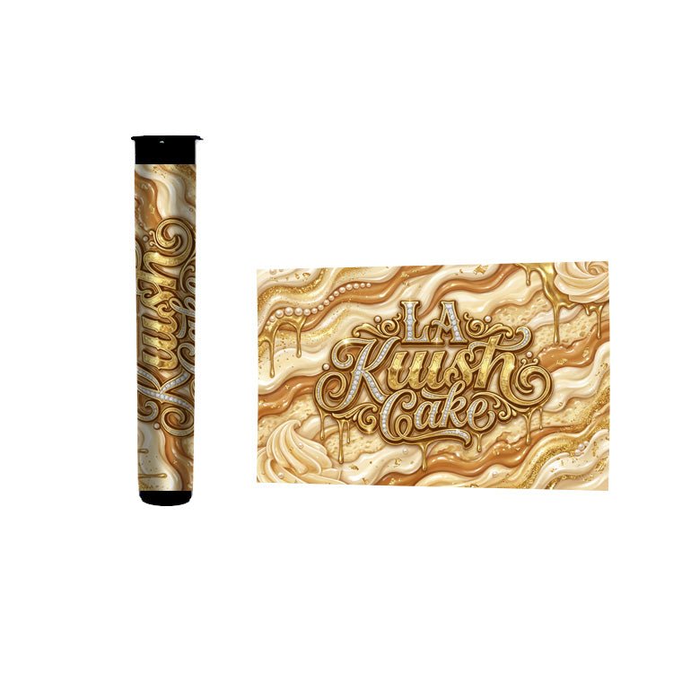 LA Kush Cake Pre Roll Tubes 116mm Labelled - Strain Labels