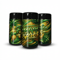 Pineapple Express Tall 100ML / 7G Labelled Miron Glass Jars - Strain Labels