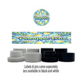 Pineapple Fruz Side and Lid Labels with 5ml Extract Jars - Strain Labels
