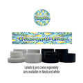 Pineapple Fruz Side and Lid Labels with 5ml Extract Jars