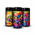 Pink Acai Tall 100ML / 7G Labelled Miron Glass Jars - Strain Labels