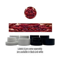 Red Velvet Side and Lid Labels with 5ml Extract Jars - Strain Labels