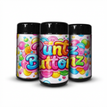 Runtz Buttons Tall 100ML / 7G Labelled Miron Glass Jars - Strain Labels