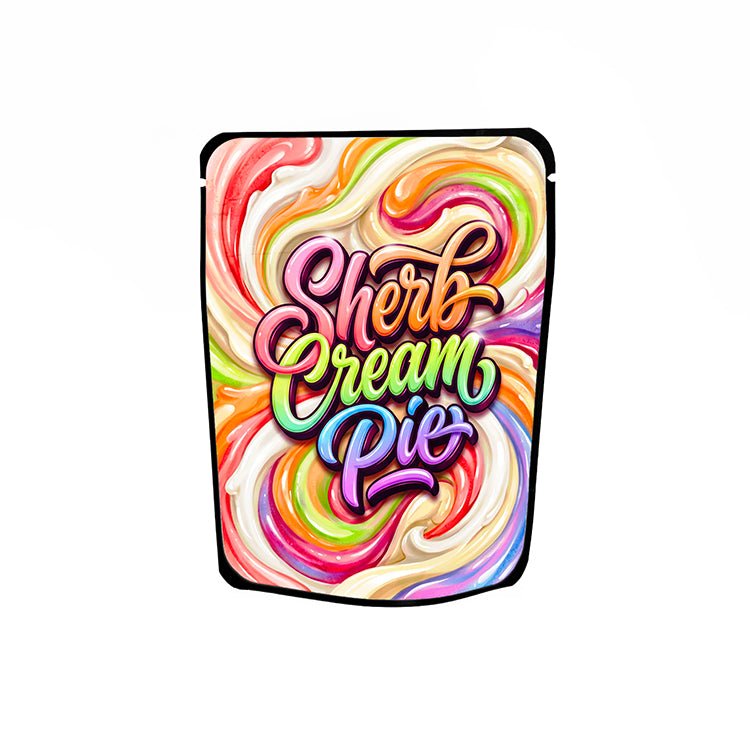 Sherb Cream Pie Labelled Mylar Bags - Strain Labels