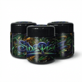 Side Piece Squat 100ML / 7G Labelled Miron Glass Jars - Strain Labels