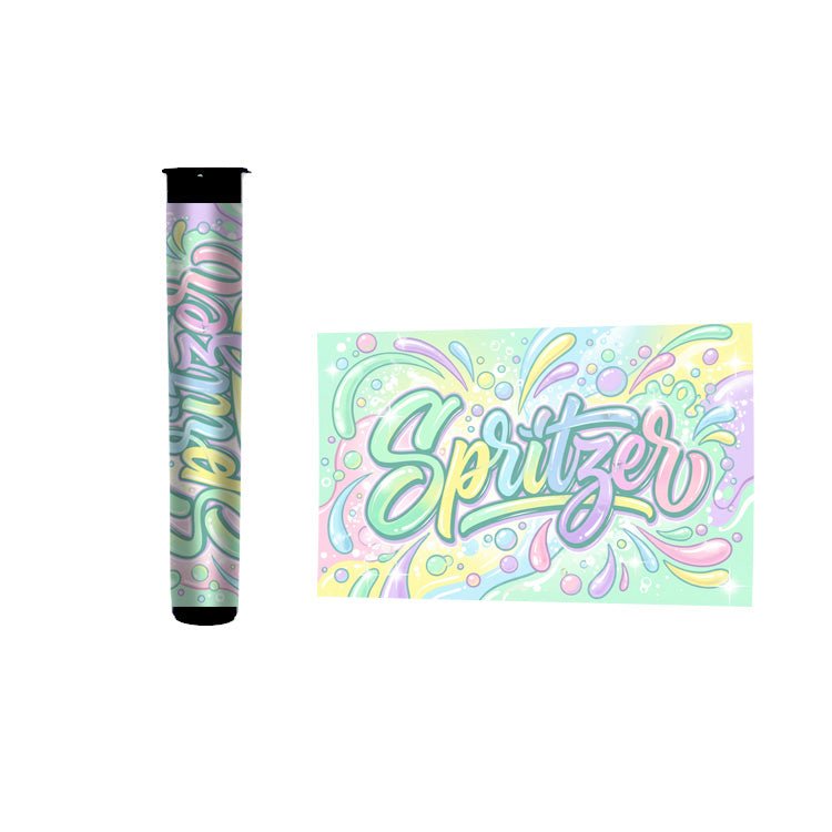 Spritzer Pre Roll Tubes 116mm Labelled - Strain Labels
