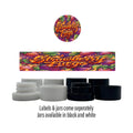 Strawberry Fuego Side and Lid Labels with 5ml Extract Jars