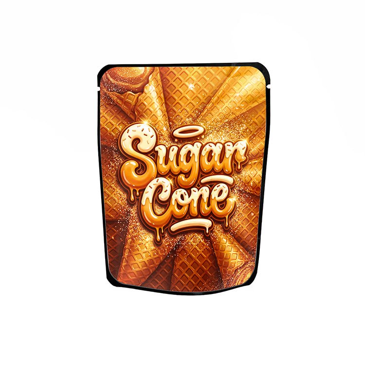 Sugar Cone Labelled Mylar Bags - Strain Labels