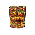 Triple Burger Labelled Mylar Bags - Strain Labels