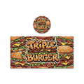 Triple Burger Tall 100ML / 7G Miron Glass Jar LABELS ONLY - Strain Labels