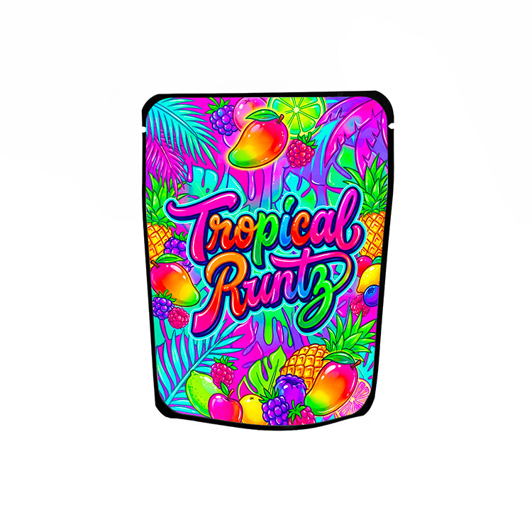 Tropical Runtz Labelled Mylar Bags