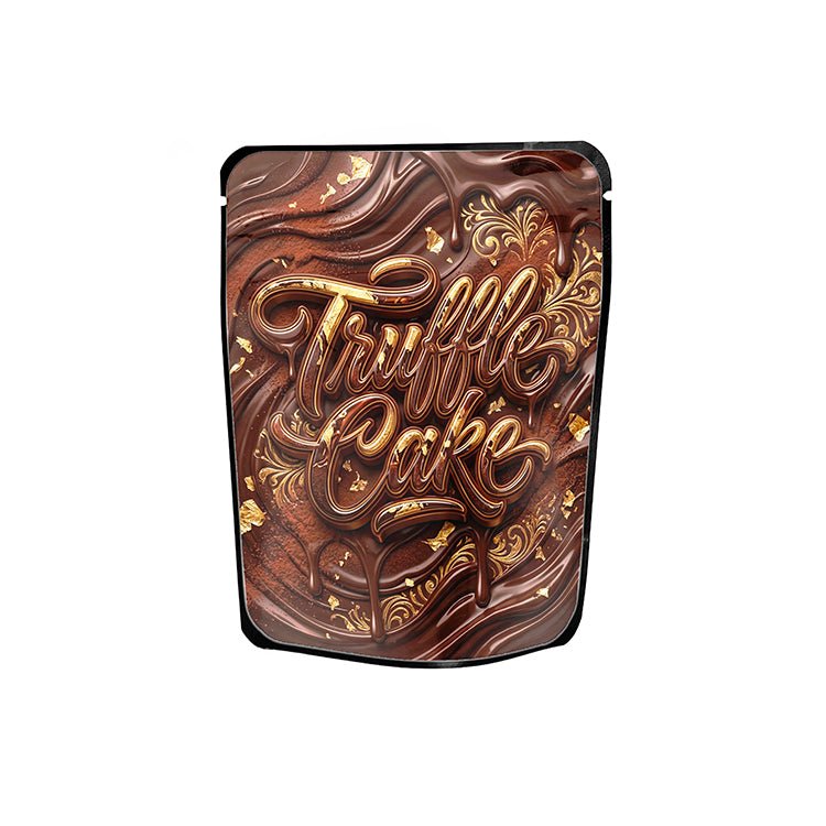 Truffle Cake Labelled Mylar Bags - Strain Labels