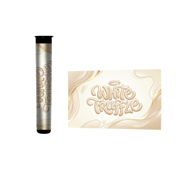 White Truffle Pre Roll Tubes 116mm Labelled - Strain Labels