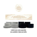 White Truffle Side and Lid Labels with 5ml Extract Jars - Strain Labels