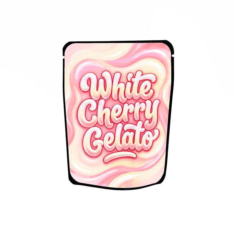 White Cherry Gelato Labelled Mylar Bags