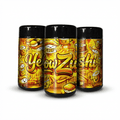 Yellow Zushi Tall 100ML / 7G Labelled Miron Glass Jars - Strain Labels
