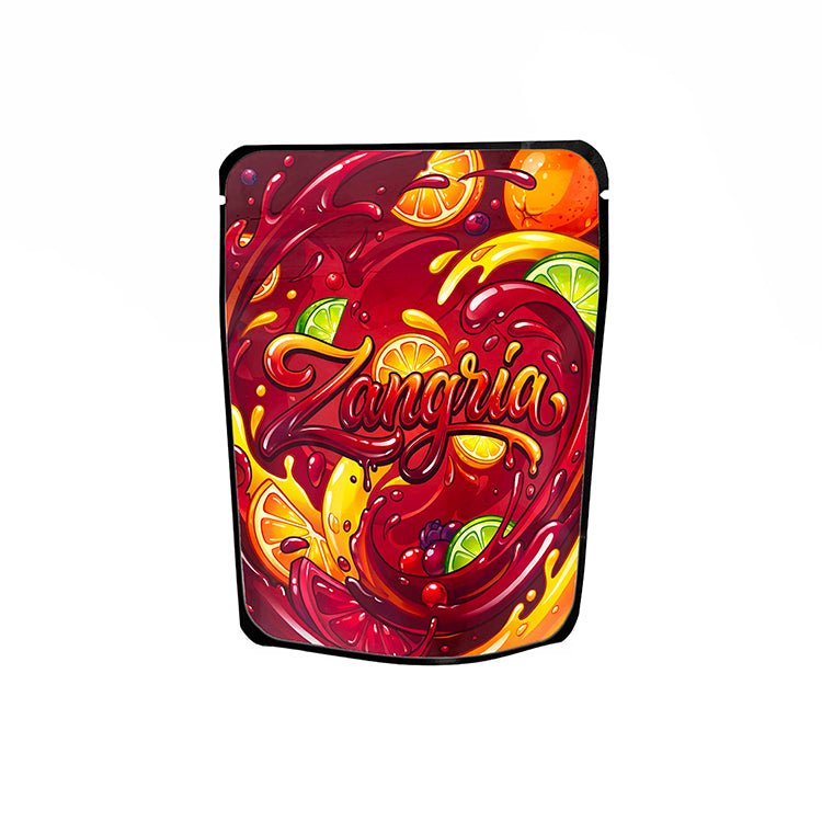 Zangria Labelled Mylar Bags - Strain Labels