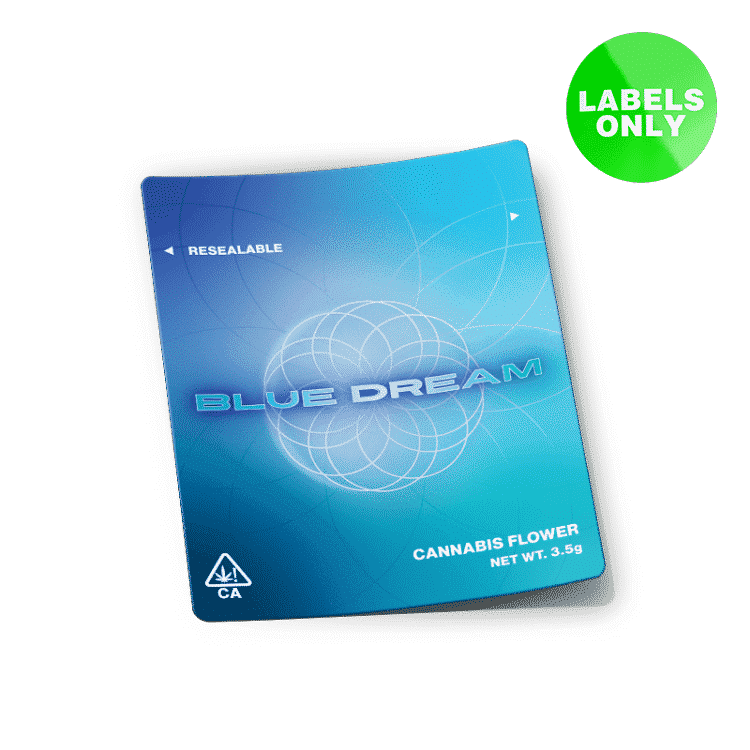 Blue Dream Mylar Bag Strain Labels