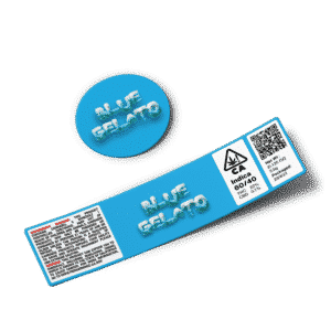 Blue Gelato Glass Jar Strain Labels