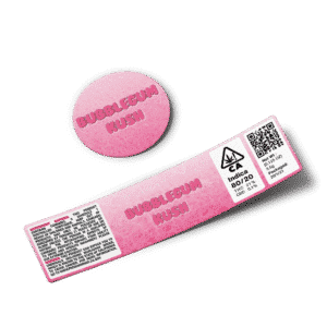 Bubblegum Kush Glass Jar Strain Labels