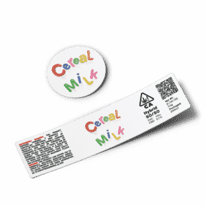 Cereal Milk Glass Jar Strain Labels
