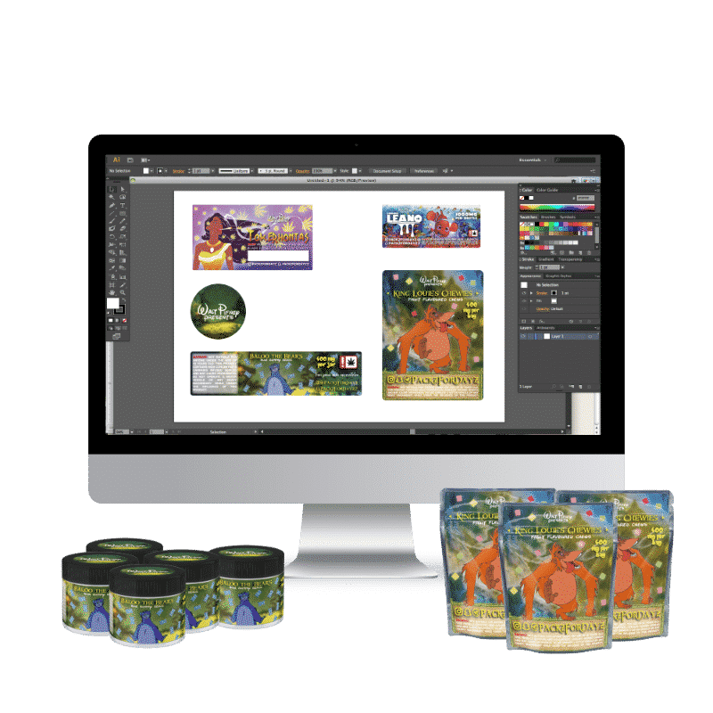 Custom Cartoon Mylar Bags