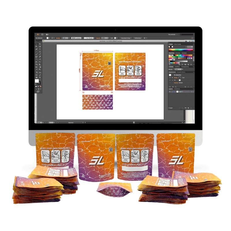 Direct Print Mylar Bag Design