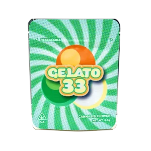 Gelato 33 Mylar Bags/Strain Pouches/Cali Packs