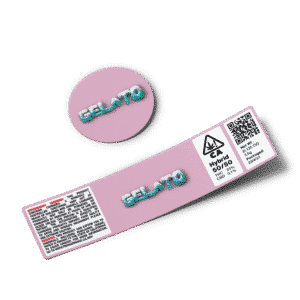 Gelato Glass Jar Strain Labels