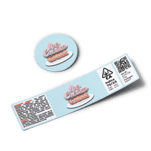 Ice Cream Cake Glass Jar Strain Labels