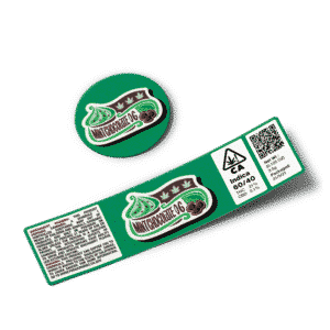 Mint Chocolate OG Glass Jar Strain Labels