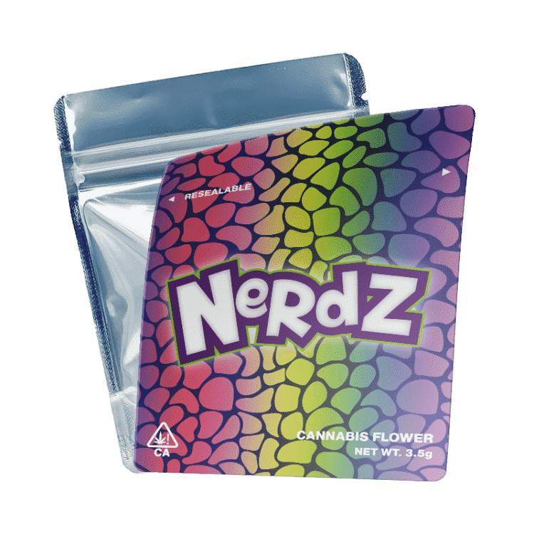 Nerdz Mylar Bags/Strain Pouches/Cali Packs. Unlabelled.
