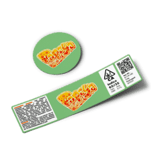 Papaya Glass Jar Strain Labels