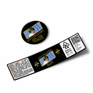 Skywalker OG Glass Jar Strain Labels