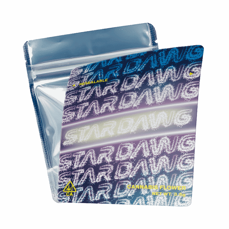 Stardawg Mylar Bags/Strain Pouches/Cali Packs. Unlabelled.