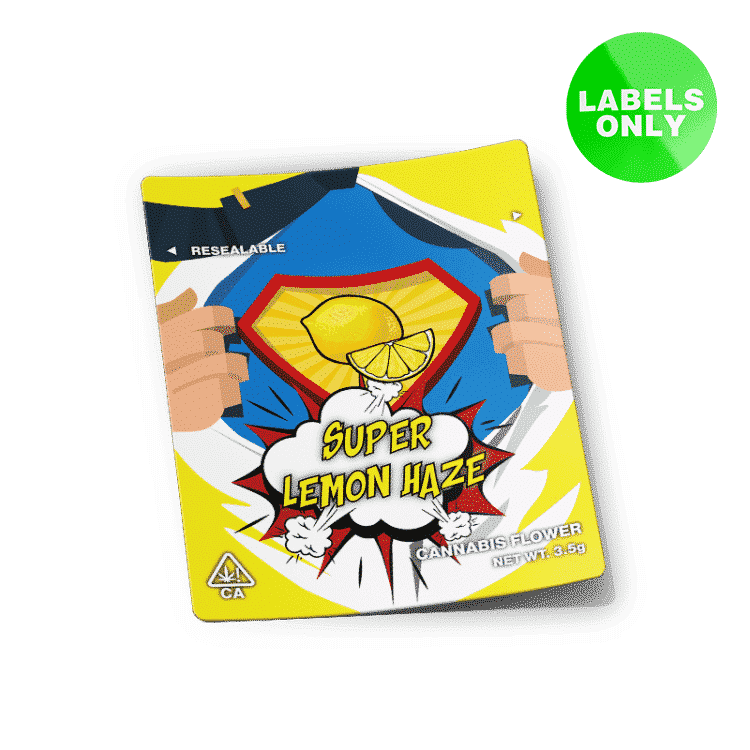 Super Lemon Haze Mylar Bag Strain Labels