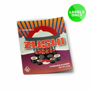 Zushi Mylar Bag Strain Labels