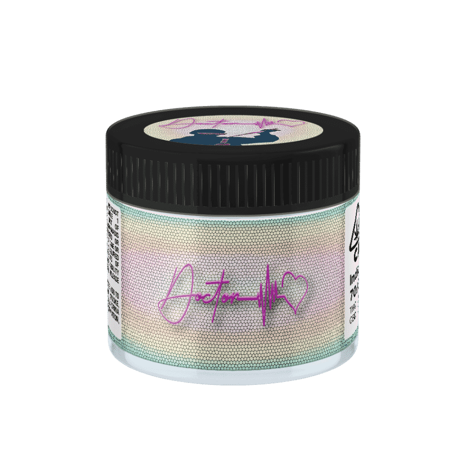 Doctor Glass Jars. 60ml suitable for 3.5g or 1/8 oz.