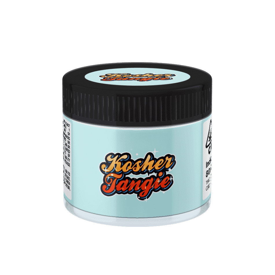 Kosher Tangie Glass Jars. 60ml suitable for 3.5g or 1/8 oz.