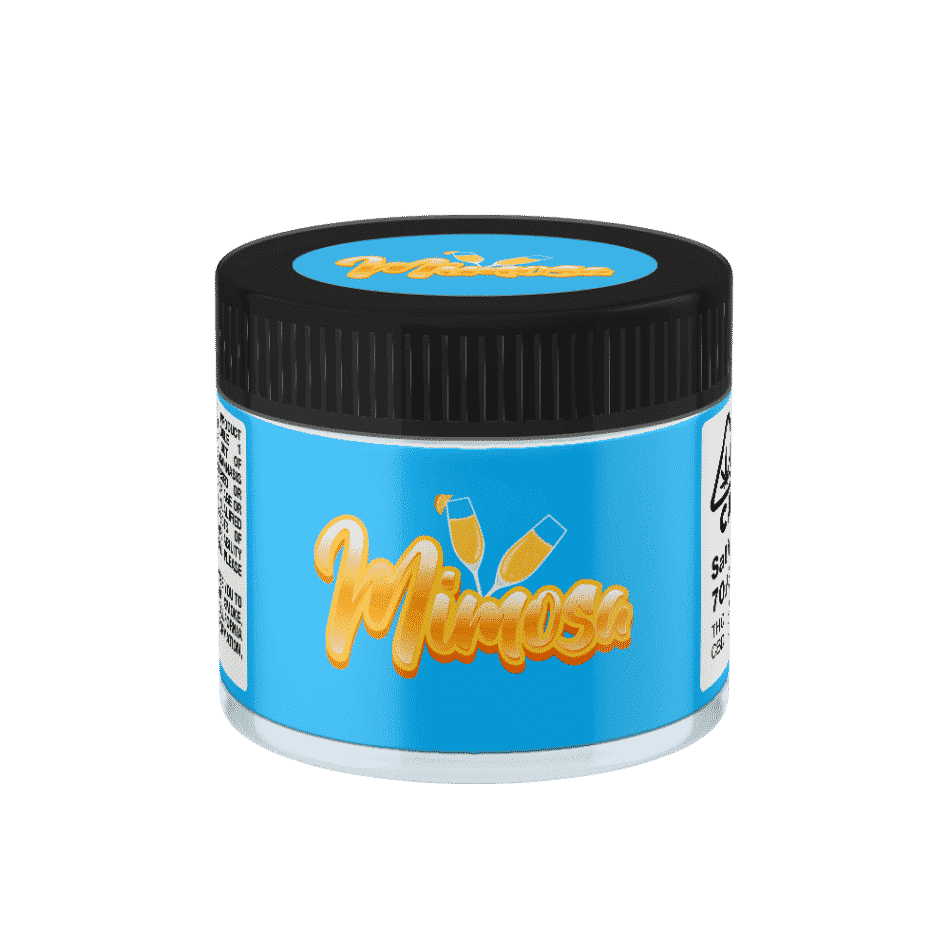 Mimosa Glass Jars. 60ml suitable for 3.5g or 1/8 oz.
