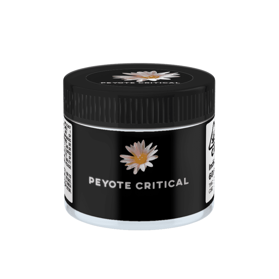 Peyote Critical Glass Jars. 60ml suitable for 3.5g or 1/8 oz.