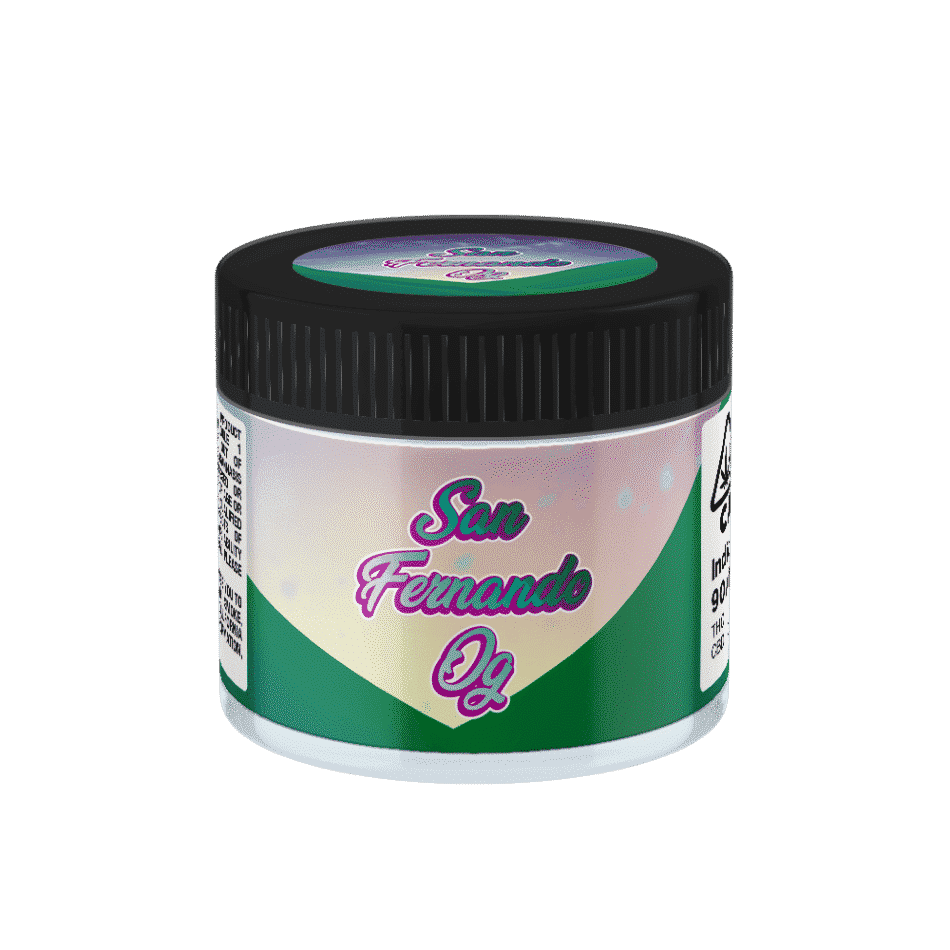 San Fernando OG Glass Jars. 60ml suitable for 3.5g or 1/8 oz.