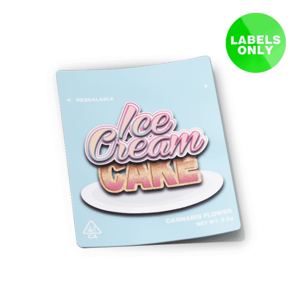 Ice Cream Cake Mylar Bag Strain Labels