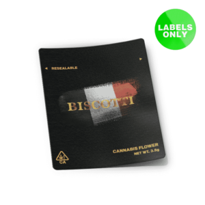 Biscotti Mylar Bag Strain Labels