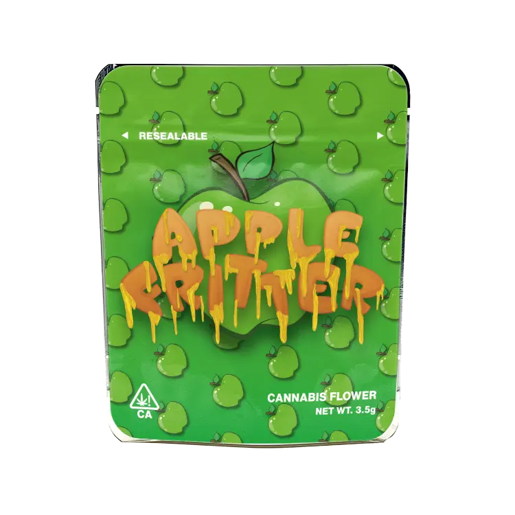 Apple Fritter Mylar Bags Labelled or Unlabelled Strain Labels