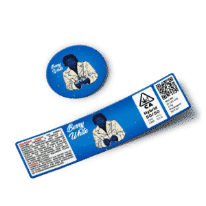 Berry White Glass Jar Strain Labels