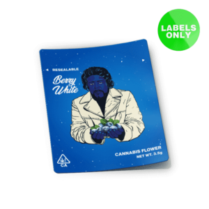 Berry White Mylar Bag Strain Labels