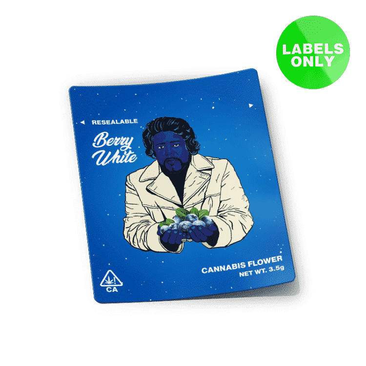 Berry White Mylar Bag Strain Labels